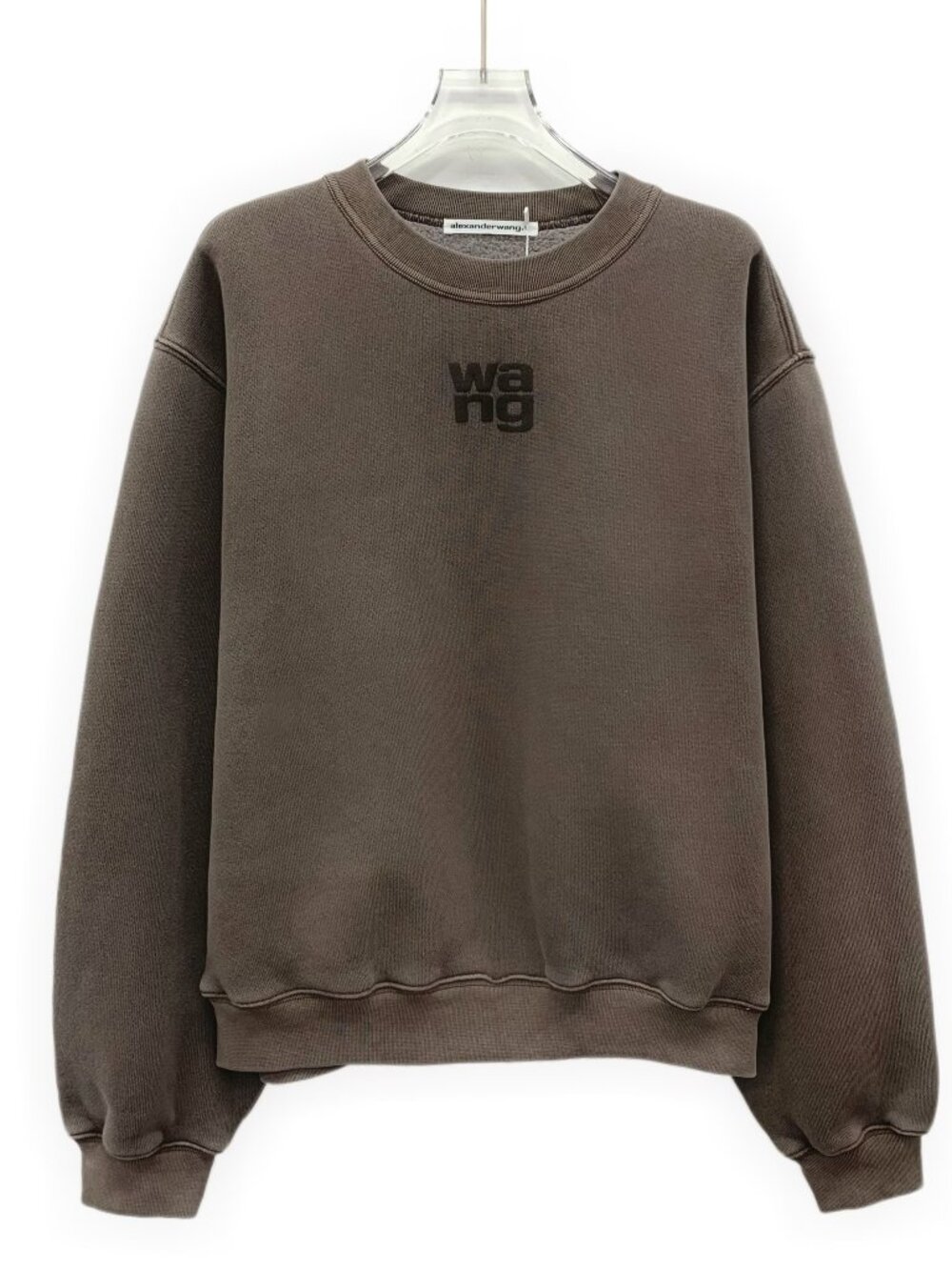 GJ30697 Alexander Wang brown logo logo cotton round necksweatshirt M size 95 new